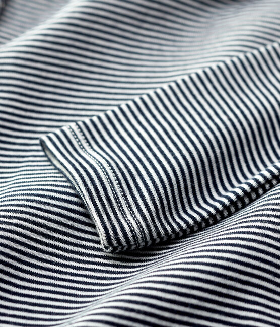 Body in cotone bebè. blu SMOKING/bianco MARSHMALLOW