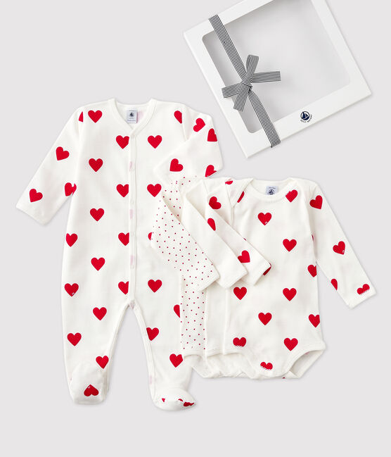 Confezione regalo neonato a cuori variante 1