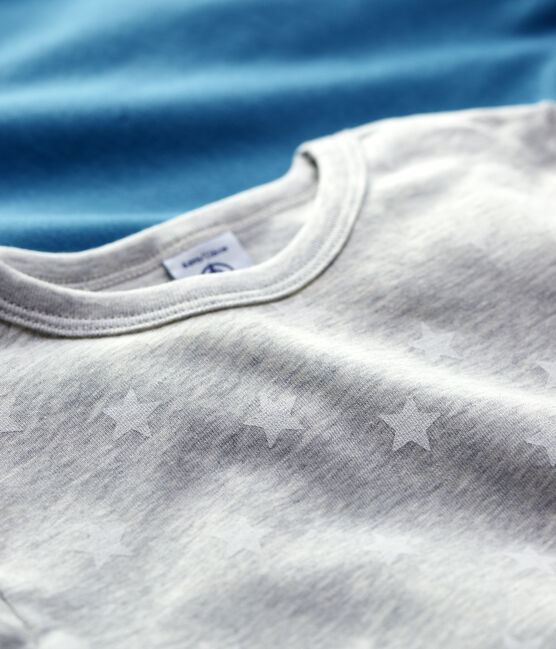 Cofezione da 2 t-shirt bambino a maniche lunghe fantasia stellata in cotone variante 1