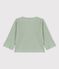 Cardigan per bebè in cotone e Lyocell verde HERBIER
