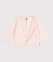 Cardigan in cotone a punto fantasia neonata rosa FLEUR