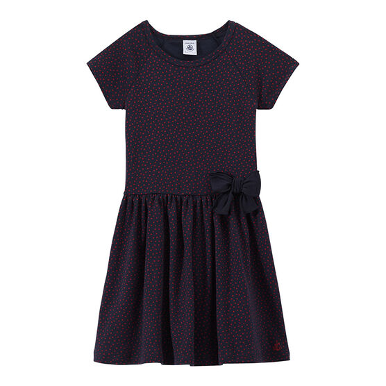 Abito bambina a pois blu SMOKING/rosso TERKUIT