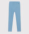 Jeggings bambina in jersey elasticizzato blu AZUL