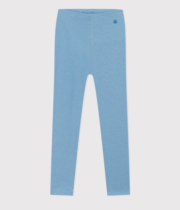 Jeggings bambina in jersey elasticizzato blu