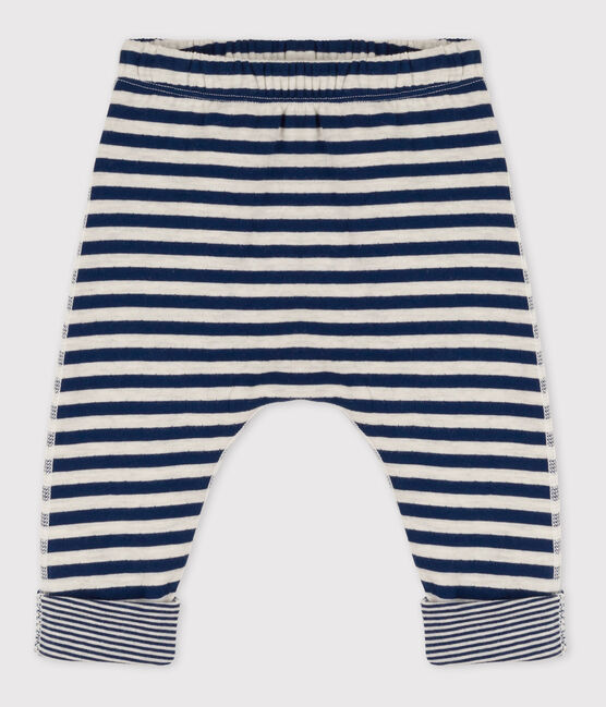 Pantaloni bebè a righe in tubique blu MEDIEVAL/ MONTELIMAR