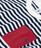 T-shirt bambino in spugna bouclette a righe blu MEDIEVAL/bianco MARSHMALLOW