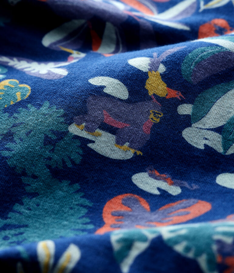 Tutina con cerniera beb&eacute; in tubique blu/multicolore