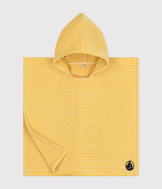 Poncho bambino in spugna a righe giallo NECTAR/ AVALANCHE