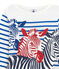 Maglia alla marinara da bambino con decorazioni creative bianco MARSHMALLOW/blu PERSE