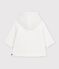 Giacca imbottita in maglia con fodera millerighe neonato bianco