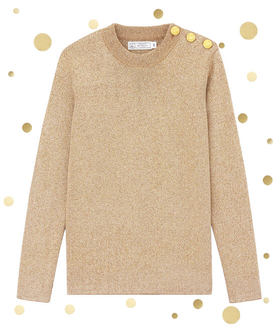pull marin iconico donna marrone BRINDILLE/giallo DORE