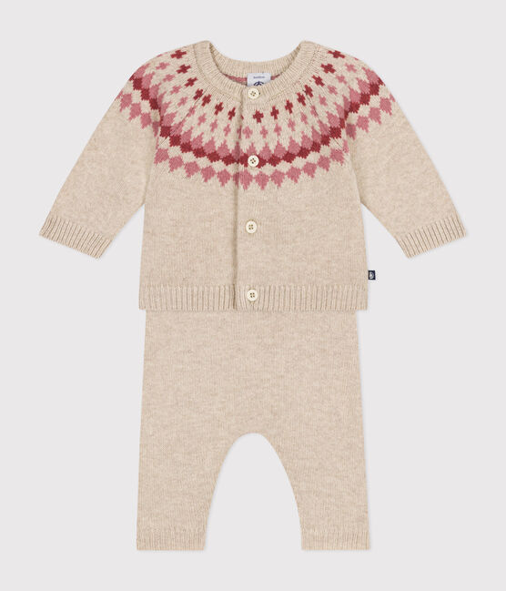 Set 2 pezzi in maglia neonato rosa AVALANCHE/ ROSEWOOD