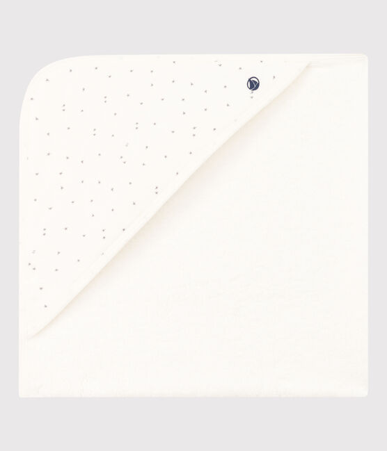 Asciugamano quadrato in spugna bianco MARSHMALLOW/grigio GRIS