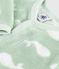 Tutina imbottita invernale in pile con balene stampate neonato SAULE/ MARSHMALLOW
