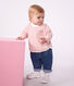 T-shirt a maniche lunghe in cotone a righe neonato.