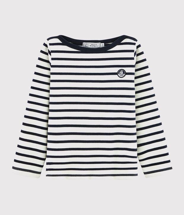 Marini&egrave;re in jersey bambina - bambino bianco/blu
