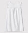 Camicia da notte bianca bambina in cotone sottile bianco ECUME