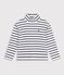 Pullover in cotone a righe bambina bianco/blu
