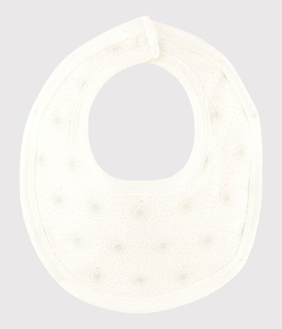 Bavetta bianca bebè in tubique con stampe bianco MARSHMALLOW/bianco MULTICO