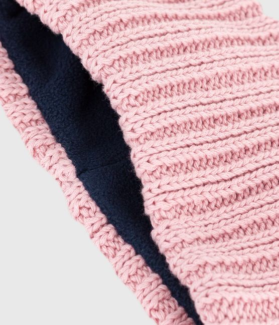 Snood in maglia foderata in pile neonata rosa CHARME