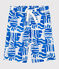 Bermuda corti in cotone con stampa bambino blu MARSHMALLOW/ PORCELANA
