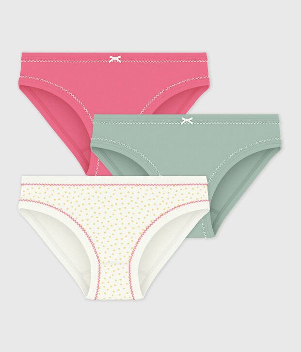 Set di slip in cotone con stampa a pois bambino multicolore