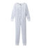 Pigiama intero bambina stampato bianco ECUME/blu BLEU