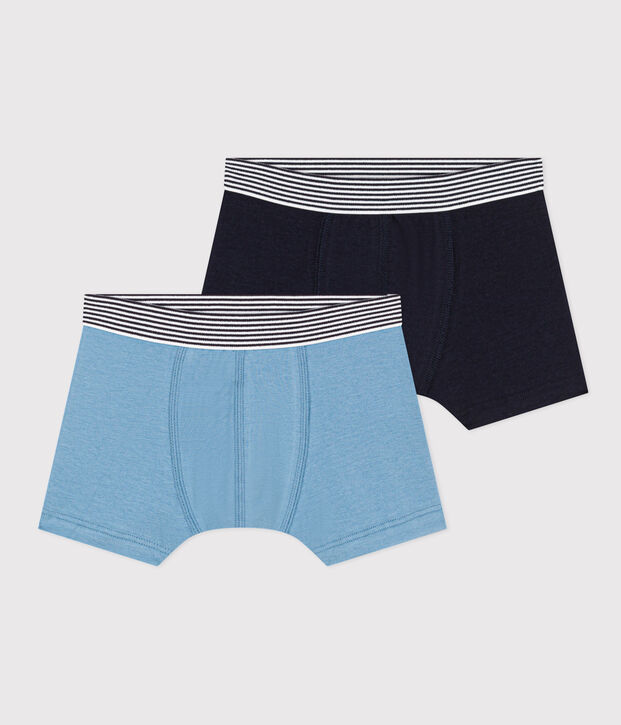 Confezione da 2 boxer bambino in cotone ed elastam multicolore