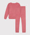 Pigiama in spugna bouclette spazzolata tinta unita donna rosa ROSEWOOD