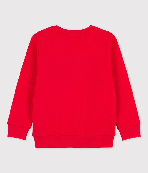 Felpa in molleton bambino rosso