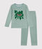 Pigiama bambino in velluto tinta unita verde PAUL