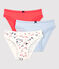 Confezione da 3 slip bambina fantasia Parigi in cotone biologico variante 1