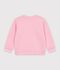 Felpa in cotone tinta unita bambina rosa