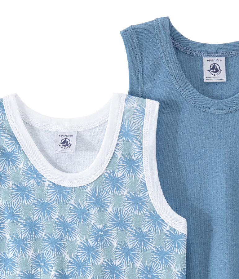 Lotto di 2 canotte per bambino bianco LOT