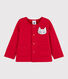 Cardigan bebè femmina in molleton