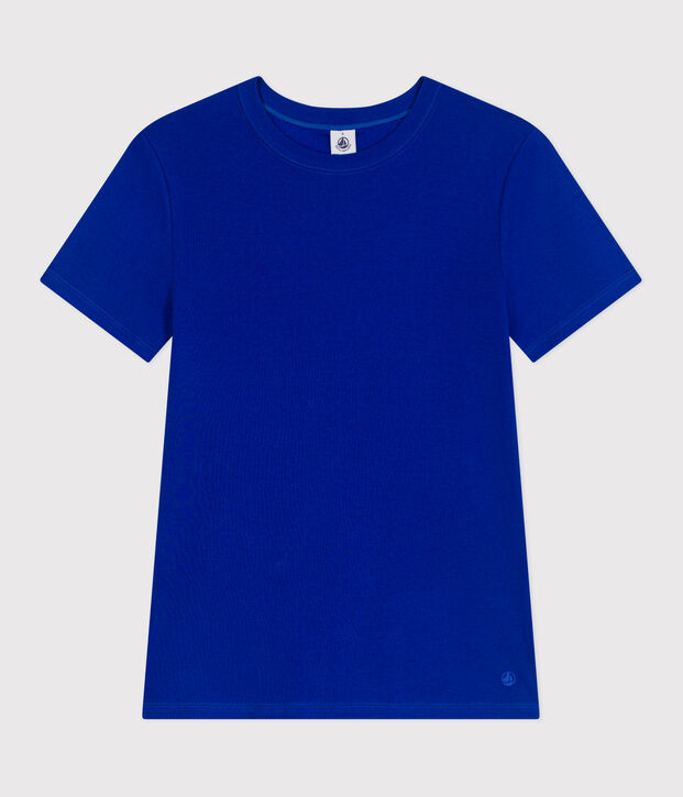 T-shirt L'Iconique in cotone tinta unita donna blu