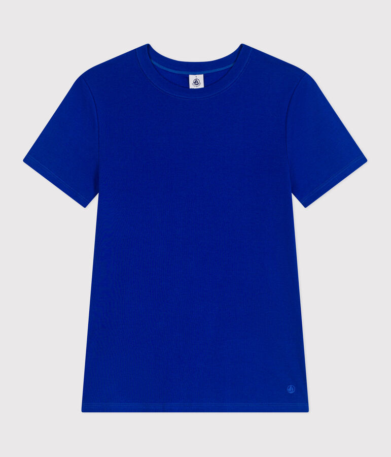 T-shirt L'Iconique in cotone tinta unita donna blu