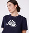 T-shirt donna Le Droit in cotone tinta unita blu SMOKING
