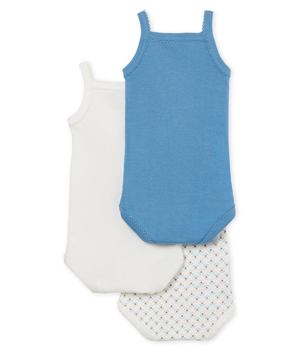 Confezione da 3 body con spalline bimba multicolore