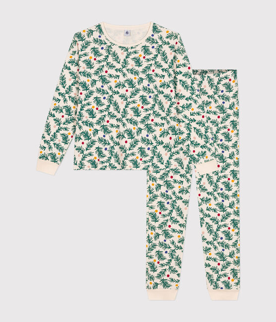Pigiama in cotone con albero di Natale stampato donna bianco AVALANCHE/ MULTICO