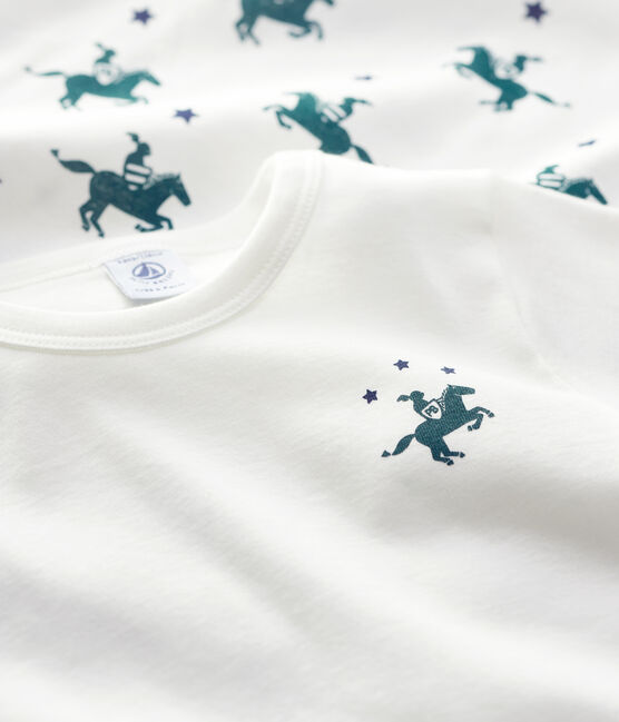 Cofezione da 2 t-shirt bambino a maniche corte fantasia cavalieri in cotone variante 1