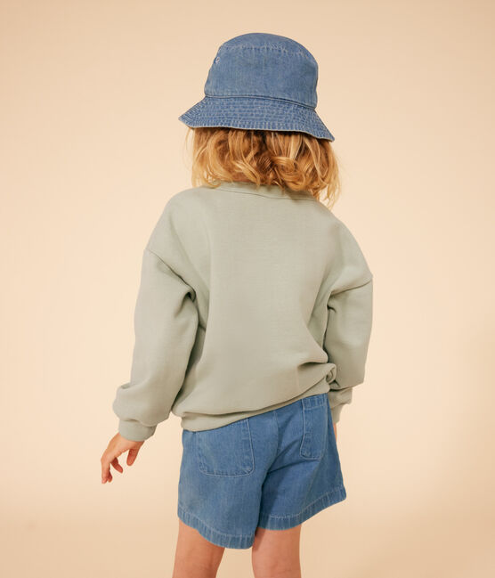 Maglia in tessuto felpato bambina verde HERBIER