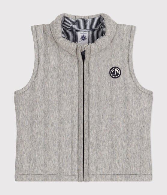 Gilet senza maniche in tubique neonato grigio CHATON CHINE