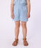 Shorts in cotone tinta unita bambina blu BLEU CLAIR