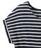 T-shirt donna in lino a righe blu SMOKING/bianco LAIT
