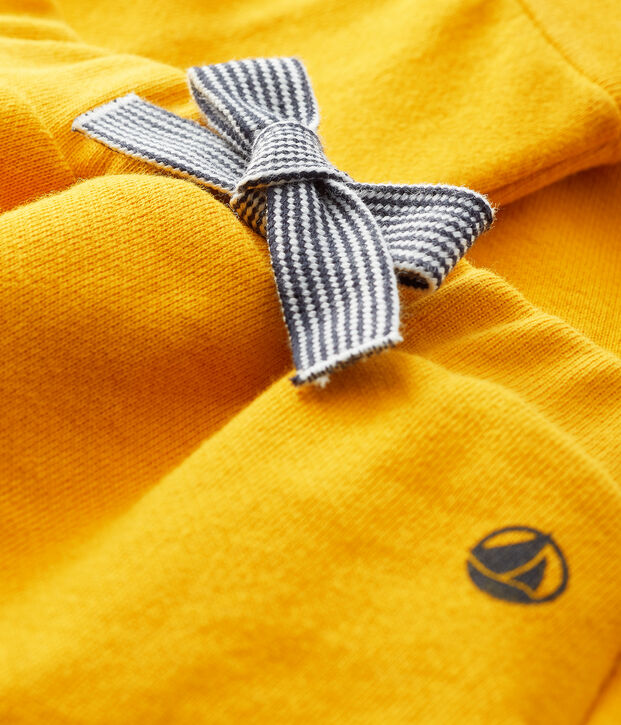 Pantalone beb&eacute; in molleton giallo