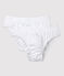 Confezione da 2 slip bambino bianchi in cotone biologico variante 1