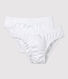 Confezione da 2 slip bambino bianchi in cotone biologico