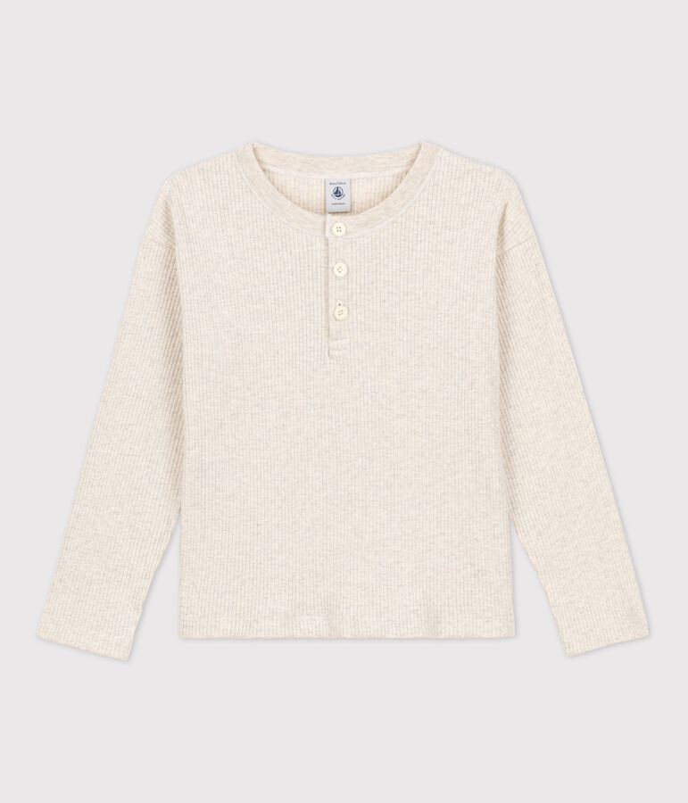 T-shirt in cotone bambino beige