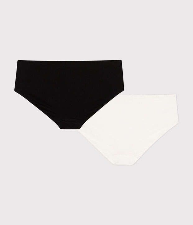 Confezione da 2 shorty a tinta unita in cotone ed elastan donna multicolore